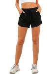Aloodor Women's Black Workout Shorts for Teachers