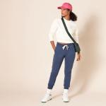 Fleece Jogger Sweatpants for Women, Navy, Plus Size