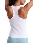 Seamless Workout Tank Top for Women - White