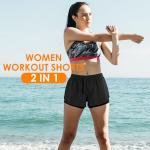 Yevrimow Women's High-Waisted 2-in-1 Running Shorts