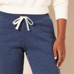 Fleece Jogger Sweatpants for Women, Navy, Plus Size