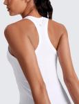 Seamless Workout Tank Top for Women - White