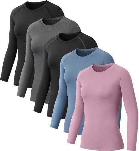 NebuKinex 5 Pack Women's Long Sleeve Workout Tops