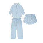 YUSHE Women's 3 Piece Linen Lounge Set