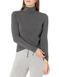Plus Size Long-Sleeve Turtleneck in Charcoal Heather