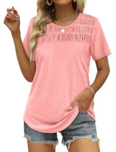 Coral Plus Size Summer Tunic Top for Women