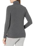 Plus Size Long-Sleeve Turtleneck in Charcoal Heather