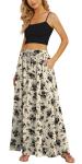 Yincro Women's High Waisted Floral Maxi Skirt