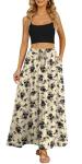 Yincro Women's High Waisted Floral Maxi Skirt