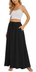 Yincro Women's High Waisted Pleated Maxi Skirt