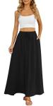 Yincro Women's High Waisted Pleated Maxi Skirt