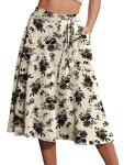 Yincro Women’s High Waist A-Line Midi Skirt