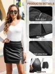 We1Fit High Waisted Black Faux Leather Mini Skirt