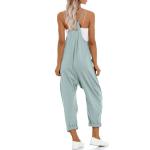 V Neck Sleeveless Loose Fit Jumpsuit with Pockets
