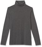 Plus Size Long-Sleeve Turtleneck in Charcoal Heather