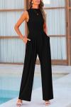 PrettyGarden Women's Sleeveless Wide Leg Jumpsuit