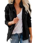 Chouyatou Women's Black Zip-Up Utility Safari Jacket