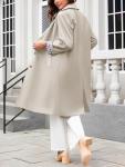 Womens Oversized Long Trench Coat - Windproof Style