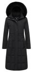 Warm Black Hooded Parka for Women
