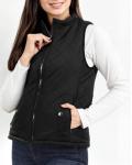 Slim Fit Quilted Black Puffer Vest for Women