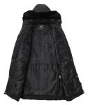 Warm Black Hooded Parka for Women