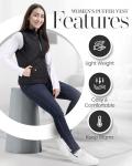 Slim Fit Quilted Black Puffer Vest for Women