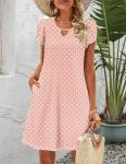Zeagoo Summer A-Line Knee Length Swing Dress