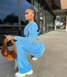 Women’s Velour Hoodie and Jogger Set