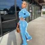 Women’s Velour Hoodie and Jogger Set