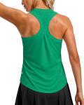 Women's Loose Fit Racerback Workout Tank Top - Green