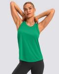 Women's Loose Fit Racerback Workout Tank Top - Green