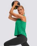 Women's Loose Fit Racerback Workout Tank Top - Green