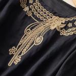 Women's Black Two-Piece Linen Set for Summer