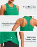 Women's Loose Fit Racerback Workout Tank Top - Green