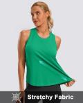 Women's Loose Fit Racerback Workout Tank Top - Green