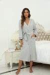 HEARTNICE Women's Soft Cotton Kimono Robe - Grey