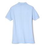 Light Blue Stretch Cotton Short Sleeve Polo for Women