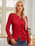 Grace Karin Red Open Front Cardigan for Women