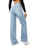 High Waisted Loose Fit Straight Leg Jeans