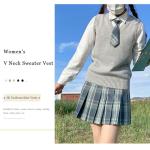 ZUEVI Women's Classic V Neck Sweater Vest