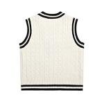 Hyipels Women's Preppy Style Knitted Sweater Vest