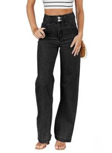 Trendy High Waisted Stretchy Straight Leg Jeans