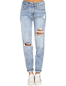 Luvamia Casual Ripped High Waisted Boyfriend Jeans