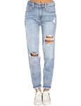 Luvamia Casual Ripped High Waisted Boyfriend Jeans