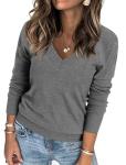 Trendy V Neck Pullover Sweater for Women