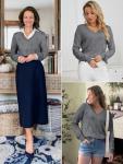 Trendy V Neck Pullover Sweater for Women