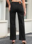 Trendy High Waisted Stretchy Straight Leg Jeans