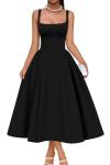 Elegant Black A-Line Midi Dress for Weddings