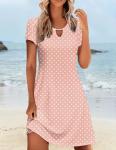 Zeagoo Summer A-Line Knee Length Swing Dress