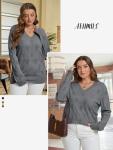 Trendy V Neck Pullover Sweater for Women